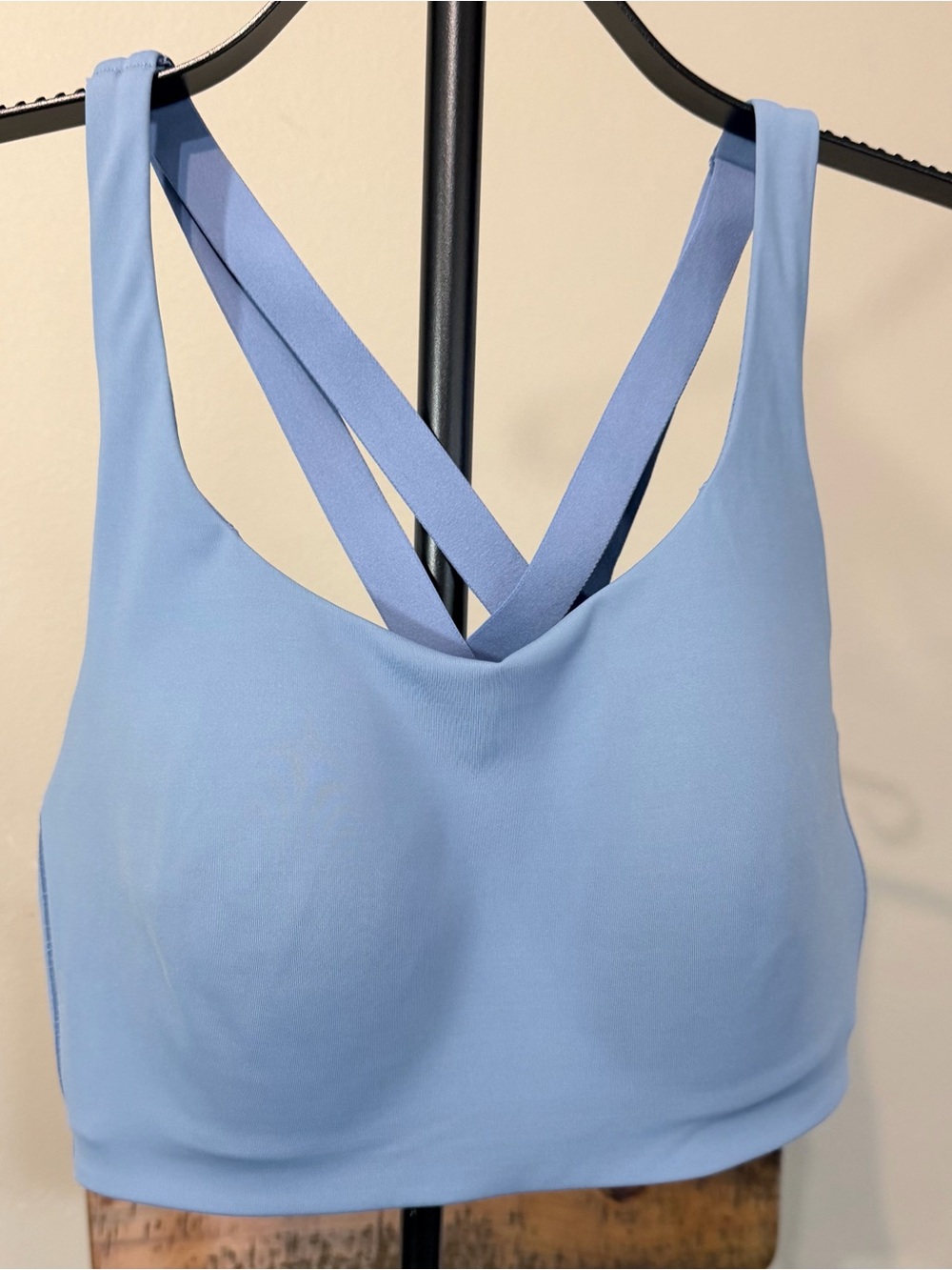 Lululemon Like a Cloud Blue Wireless Crossback Hook & Eye Sports Bra L D Cup